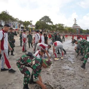 Nyatakan Perang Terhadap Sampah, TNI Bergerak Serentak Bersihkan Lingkungan