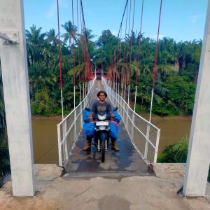 Satgas Gulbencal Kodam I/BB Tuntaskan Rehab Jembatan Gantung Purba Sinomba, Padang Lawas Utara