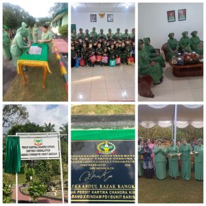 Ketua Persit Kartika Chandra Kirana Cabang X Rindam I/BB Resmikan Kantor Persit KCK Ranting 5 Dodiklatpur