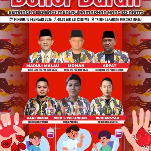Semangat Berbagi Menuju Ramadhan Yang di Nanti, DPD II Pemuda Karya Nasional Kota Binjai Kembali Gelar Donor Darah