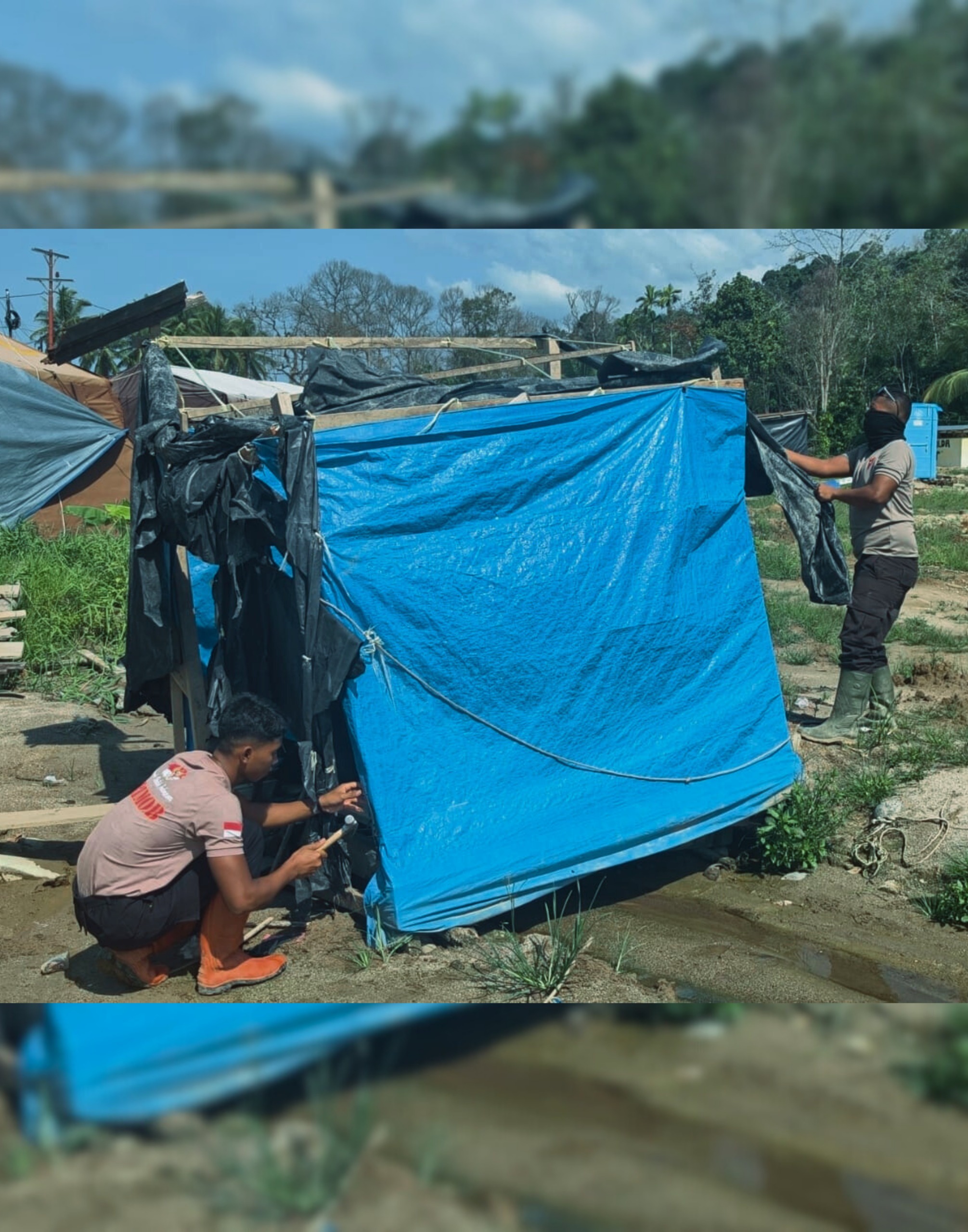 Dari Pengecoran Sumur hingga Pos Utama, Brimob Kawal Pemulihan Desa Garoga