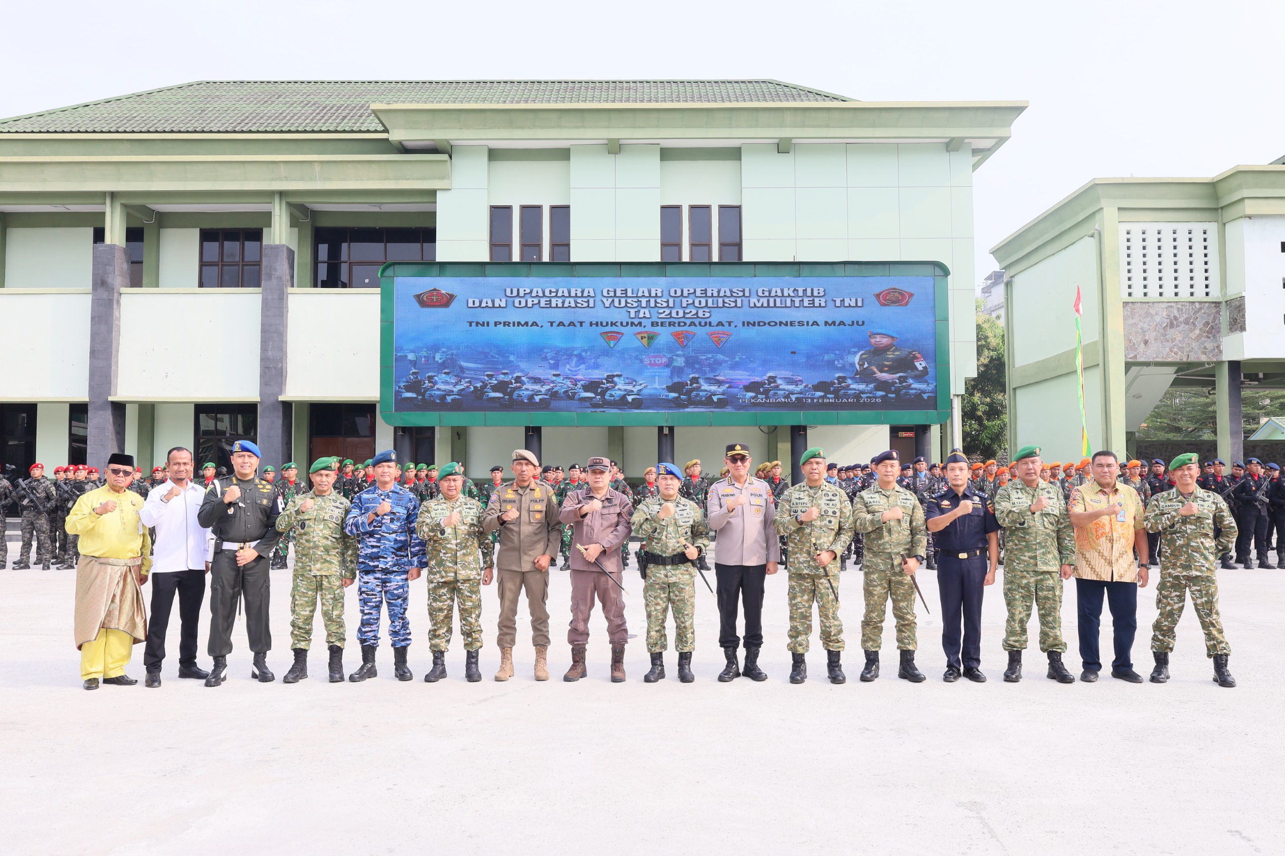 Pangdam XIX/Tuanku Tambusai Pimpin Upacara Gelar Operasi Gaktib dan Yustisi TA 2026
