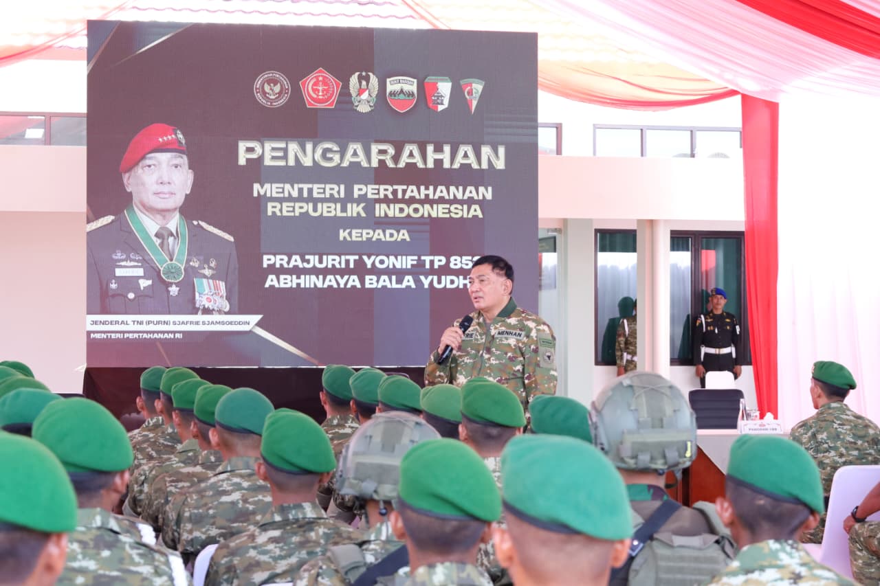 Pangdam I/BB dampingi Menteri Pertahanan RI Tinjau Markas Yonif 852/ABY di Kabupaten Deli Serdang