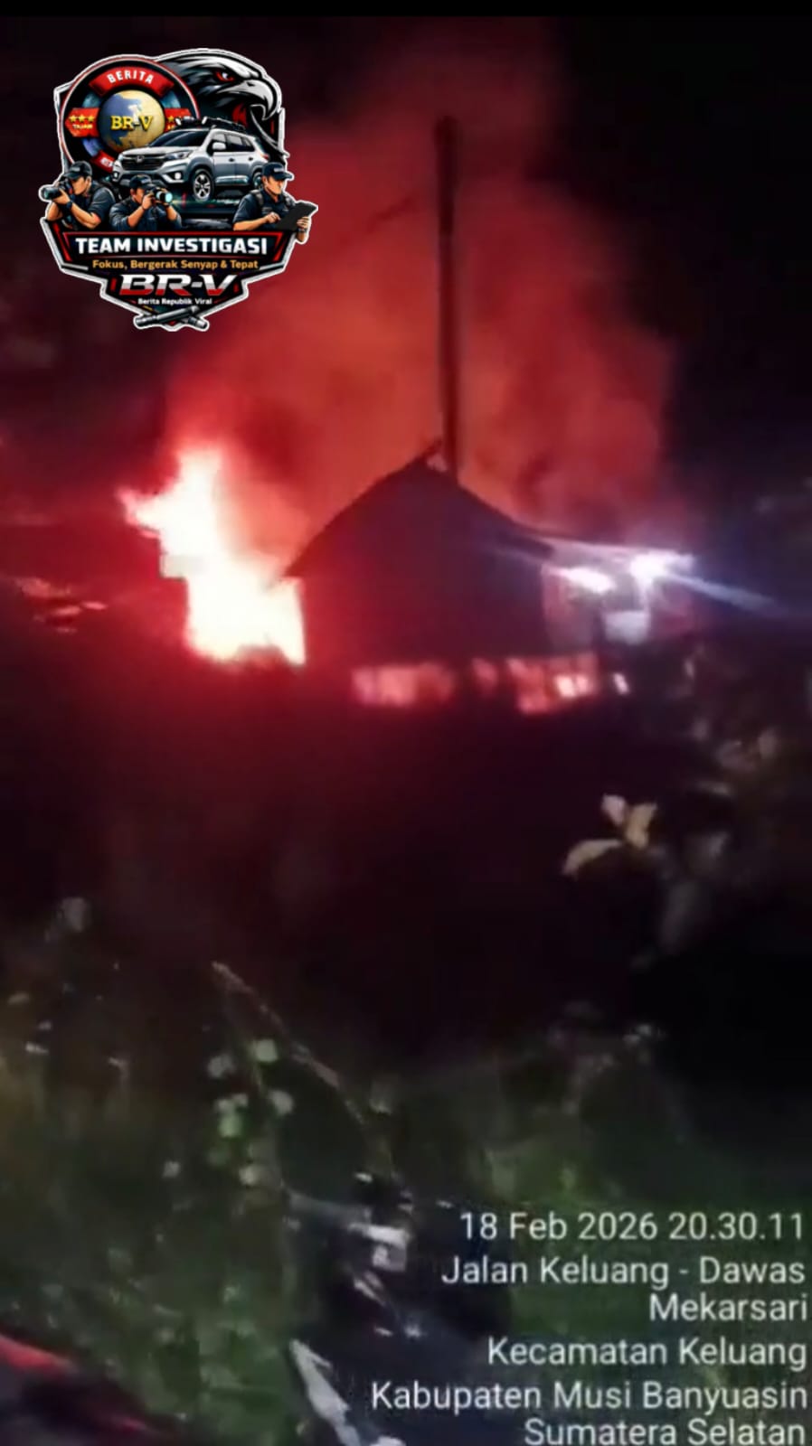 Keluang Kembali Terbakar 18 Februari 2026, Sumur Minyak Ilegal Membara Pukul 20.15 WIB: Kapolres dan Kapolsek Bungkam
