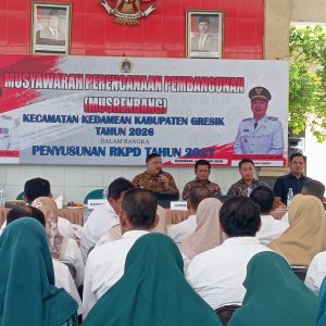 Mujid Ridwan Tetapkan prioritas Pembangunan RKPD 2027 Dalam Musrembang Kec Kedamean 2026