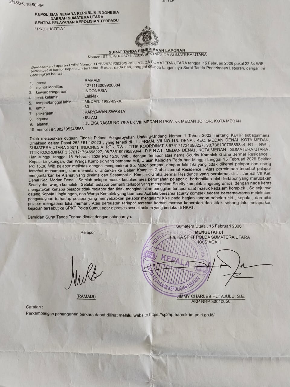 Viral Video soal penyerangan OTK dan korban anak kecil di Graha Jermal dibantah korban, korban disekap, dianiaya sampai disiram air kencing dan disuruh makan kotoran manusia (T*i)