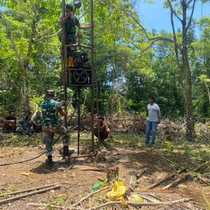 Personel TMMD Lanjutkan Pengeboran Sumur Bor di Desa Maba