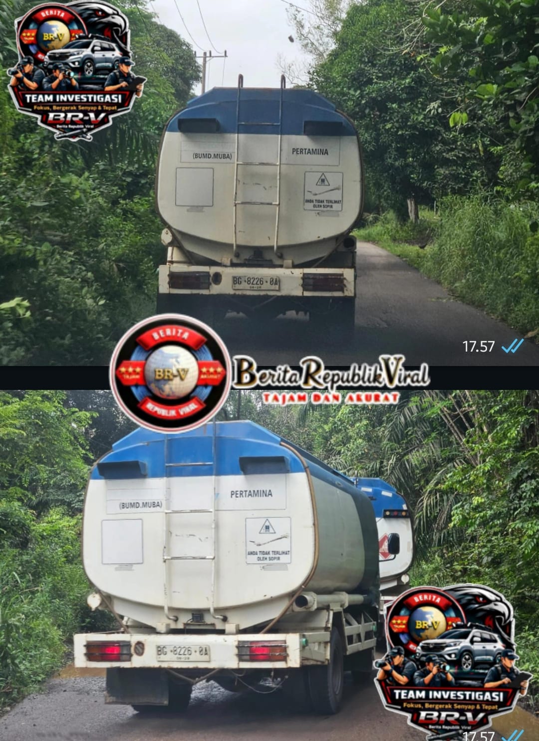 Bertuliskan BUMD, Dua Truk Diduga Angkut BBM Ilegal Bebas Keluar dari Muba