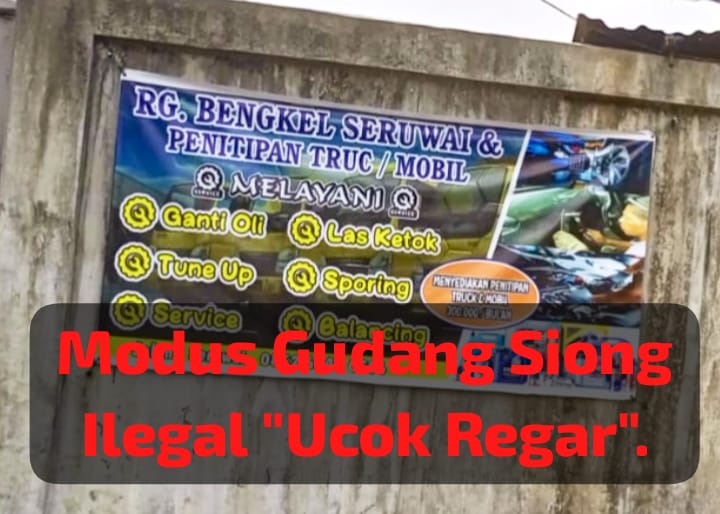 Modus Baru Mafia Minyak Siong ” Ucok Regar ” Berkedok Bengkel dan Penitipan Mobil Ilegal
