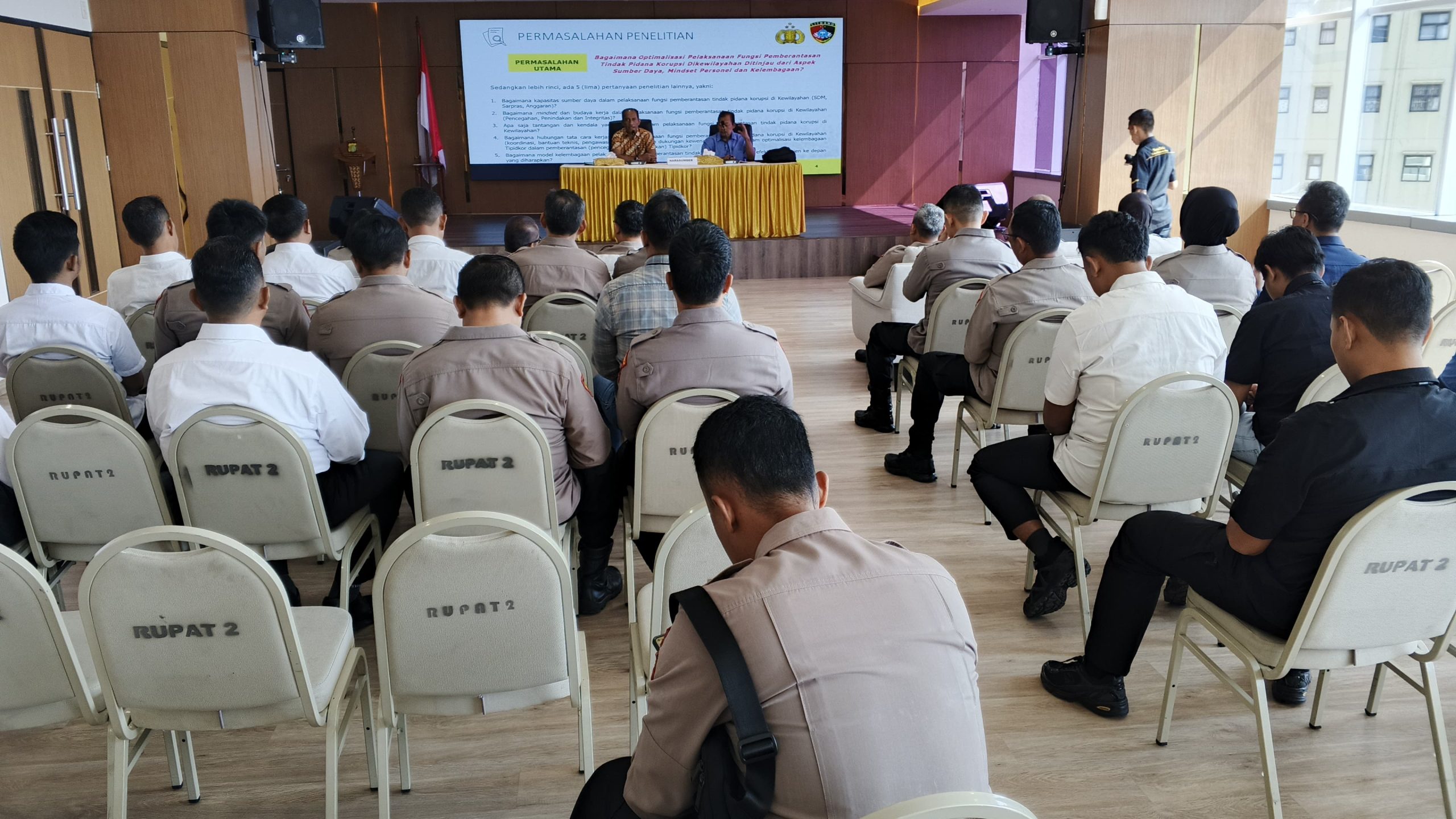 Puslitbang Polri Lakukan Penelitian di Polres Jakbar, Bahas Optimalisasi pelaksanaan fungsi Pemberantasan Korupsi di Kewilayahan