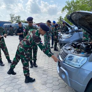 Guna Mendukung Tugas Operasional, Danlanal Bintan Cek Kesiapan Kendaraan Dinas