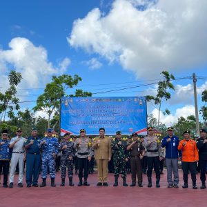 Prajurit Lanal Bintan Ikuti Apel Gelar Pasukan Operasi Ketupat Seligi 2026