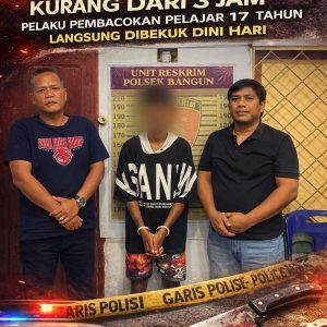 Gerak Cepat Polsek Bangun! Kurang dari 3 Jam Pelaku Pembacokan Pelajar 17 Tahun Langsung Dibekuk Dini Hari