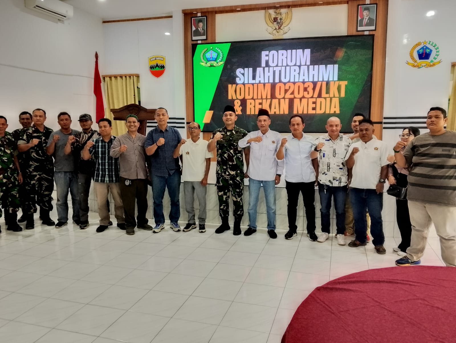 Forum Silaturahmi Kodim 0203/Lkt dan Rekan Media Terlaksana dengan baik