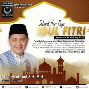 Segenap Pimpinan (Ketua Umum) Partai Masyumi beserta jajaran pengurus mengucapkan: