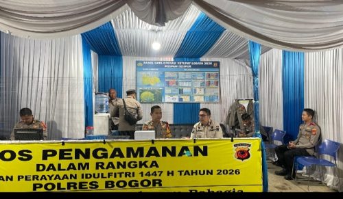 Kegiatan Foto : Forkopimcam Cigombong Bersama Polsek Cijeruk–Cigombong Gelar Apel Gabungan Pengamanan Malam Takbiran Idulfitri 1447 H