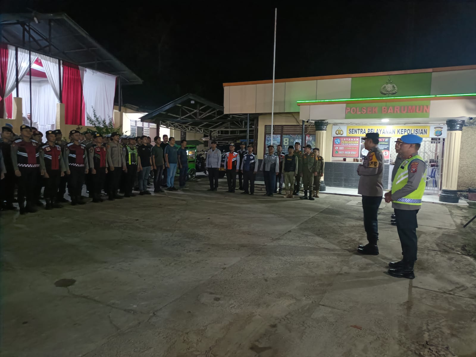 Kapolres Palas Turunkan Personel Gabungan Amankan Malam Takbiran, Dalam Rangka Ops Ketupat Toba 2026