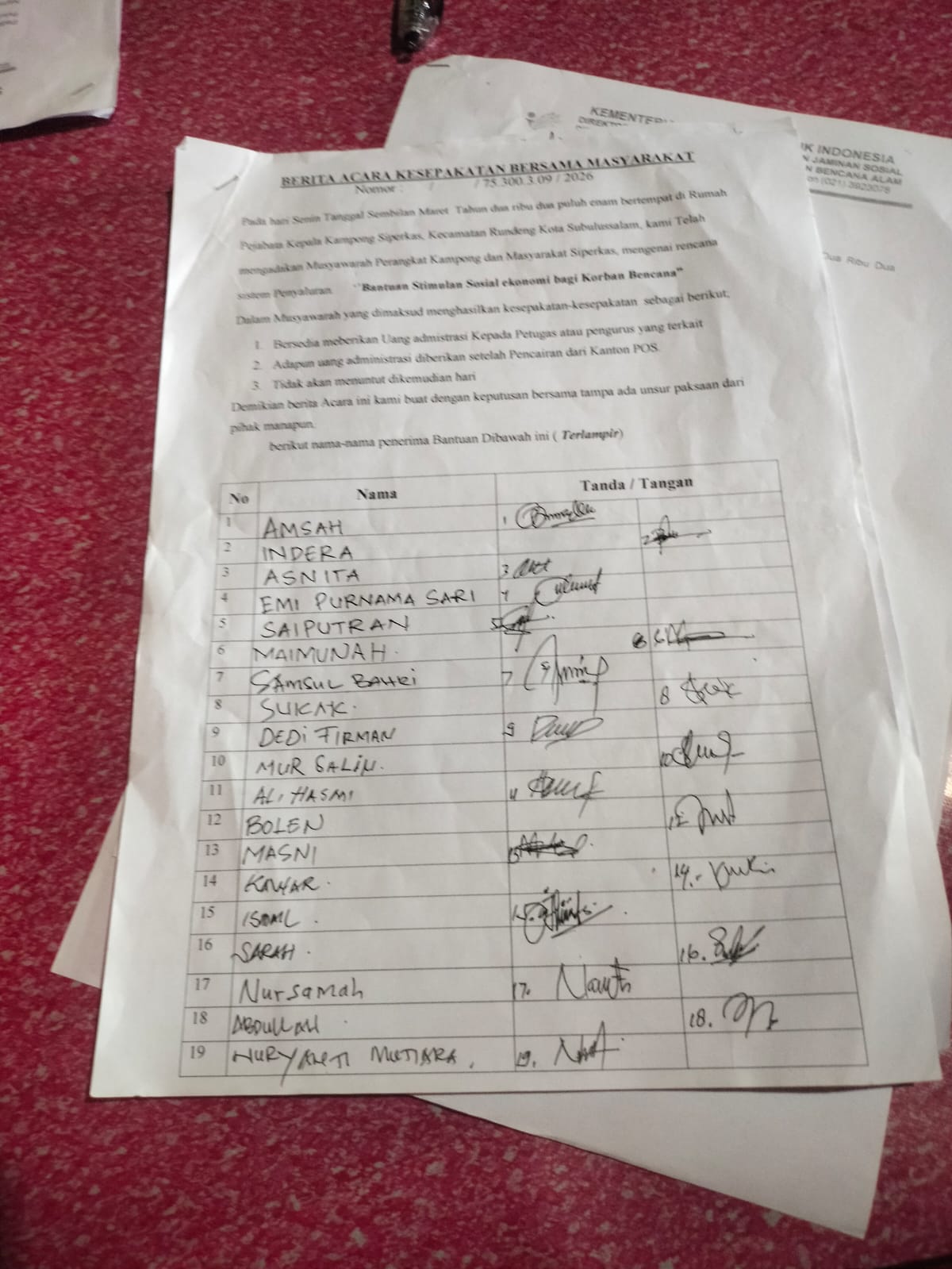 Pungli JADUP Siperkas Meledak! RP 54 Juta Diduga Disedot, Nama Pj Kades Terseret Skandal