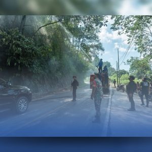 Sigap di Tengah Karhutla, Brimob Sumut Amankan Jalur Lintas Siborongborong – Parapat