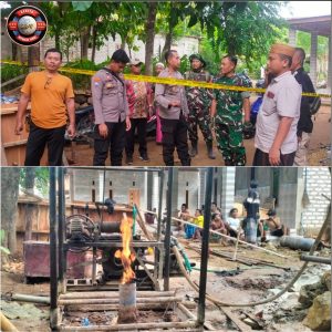 Heboh! Sumur Bor di Karduluk Sumenep Semburkan Gas Mudah Terbakar, Polisi Pasang Garis Pengaman