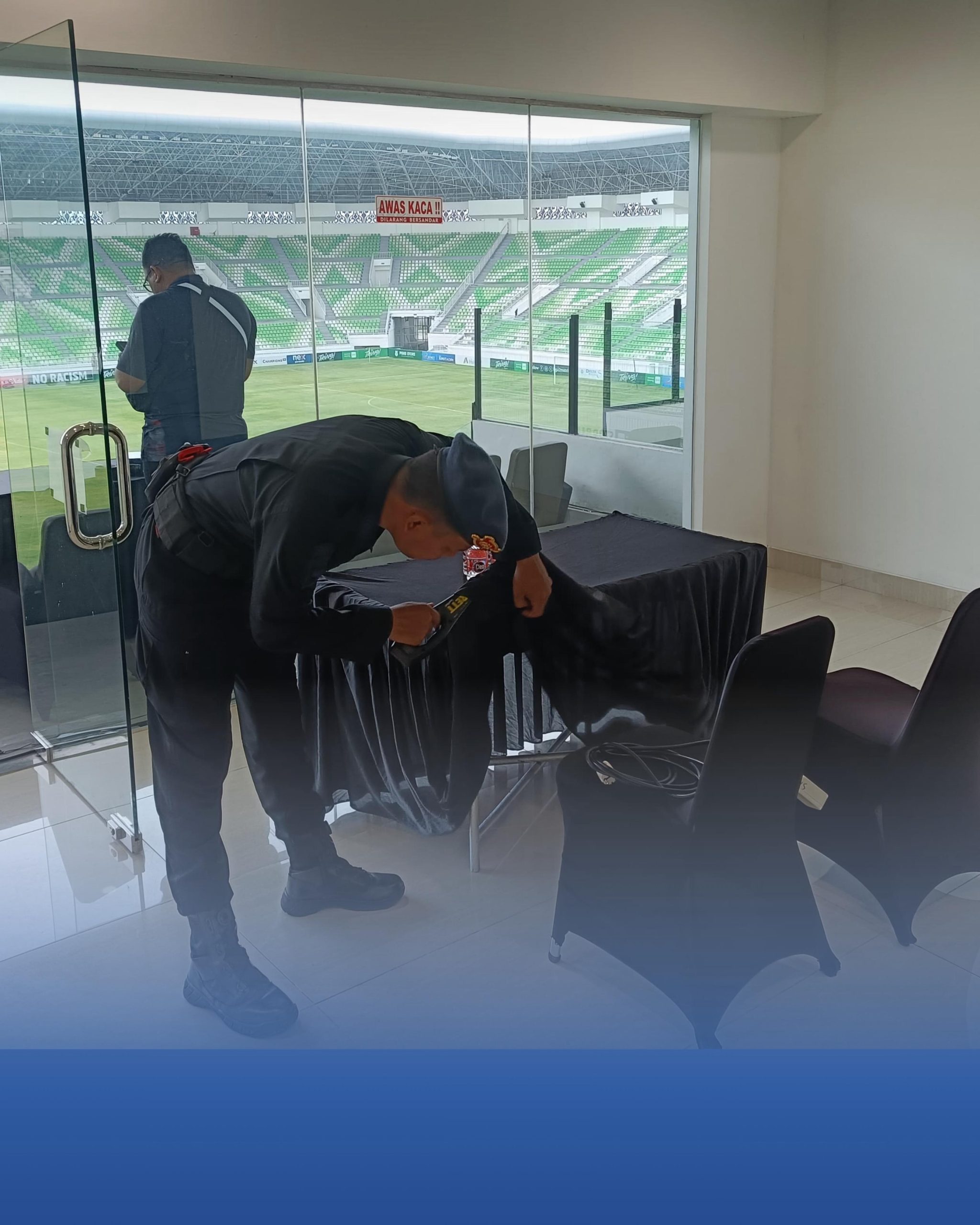 Jelang Laga PSMS vs PSPS, Tim Gegana Brimob Sterilisasi Stadion Utama Sumatera Utara