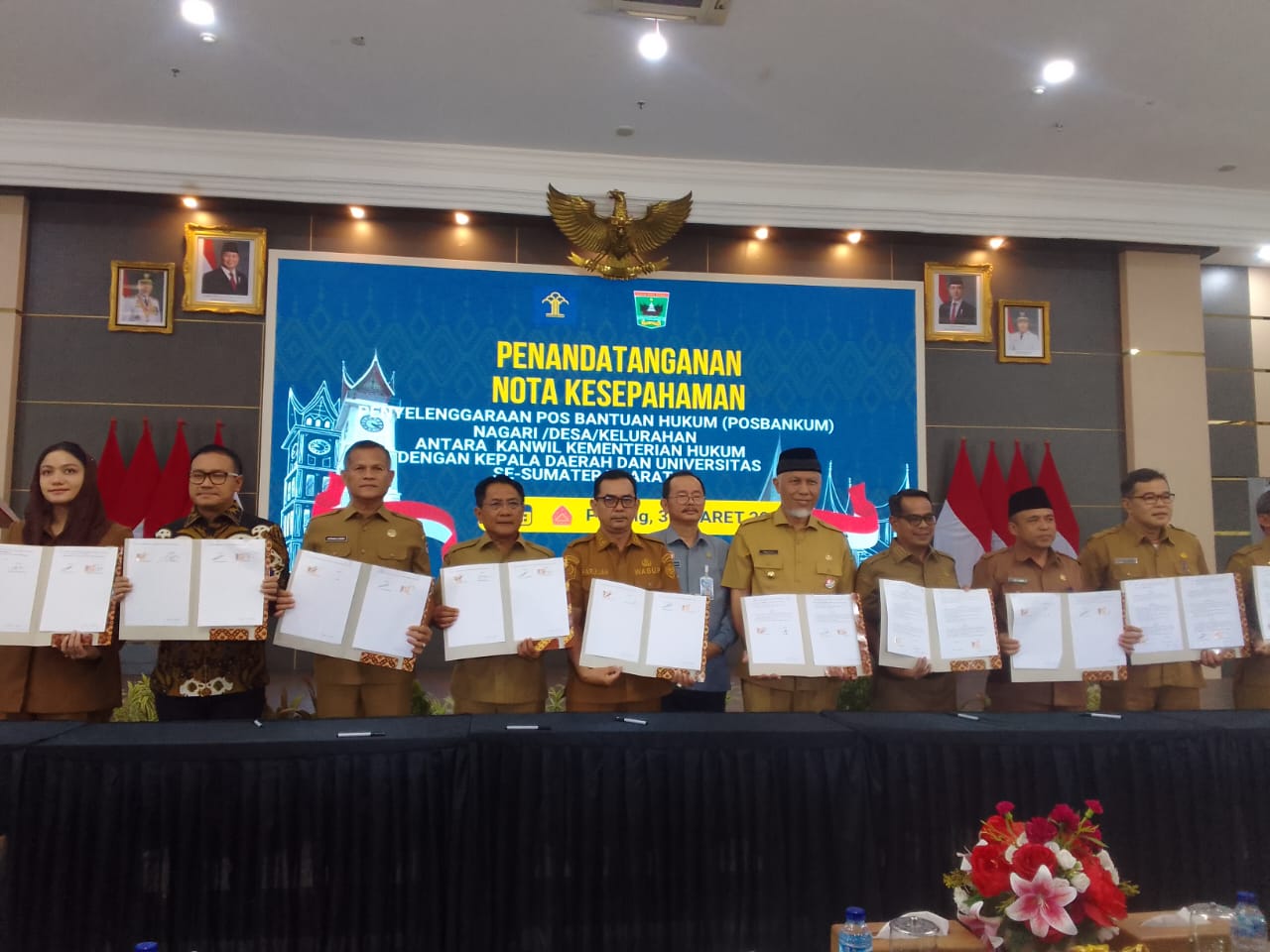 Menteri Hukum dan HAM Resmikan Pos Bantuan Hukum di Nagari, Desa, dan Kelurahan se-Sumatera Barat