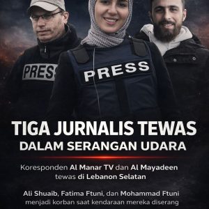 Tiga Jurnalis Tewas dalam Serangan Udara Israel di Lebanon Selatan