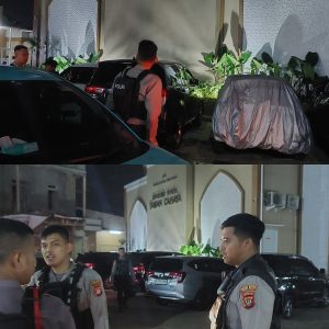 Patroli Perintis Presisi Samapta Jakbar Amankan Salat Tarawih di Masjid Raya Taman Cahaya