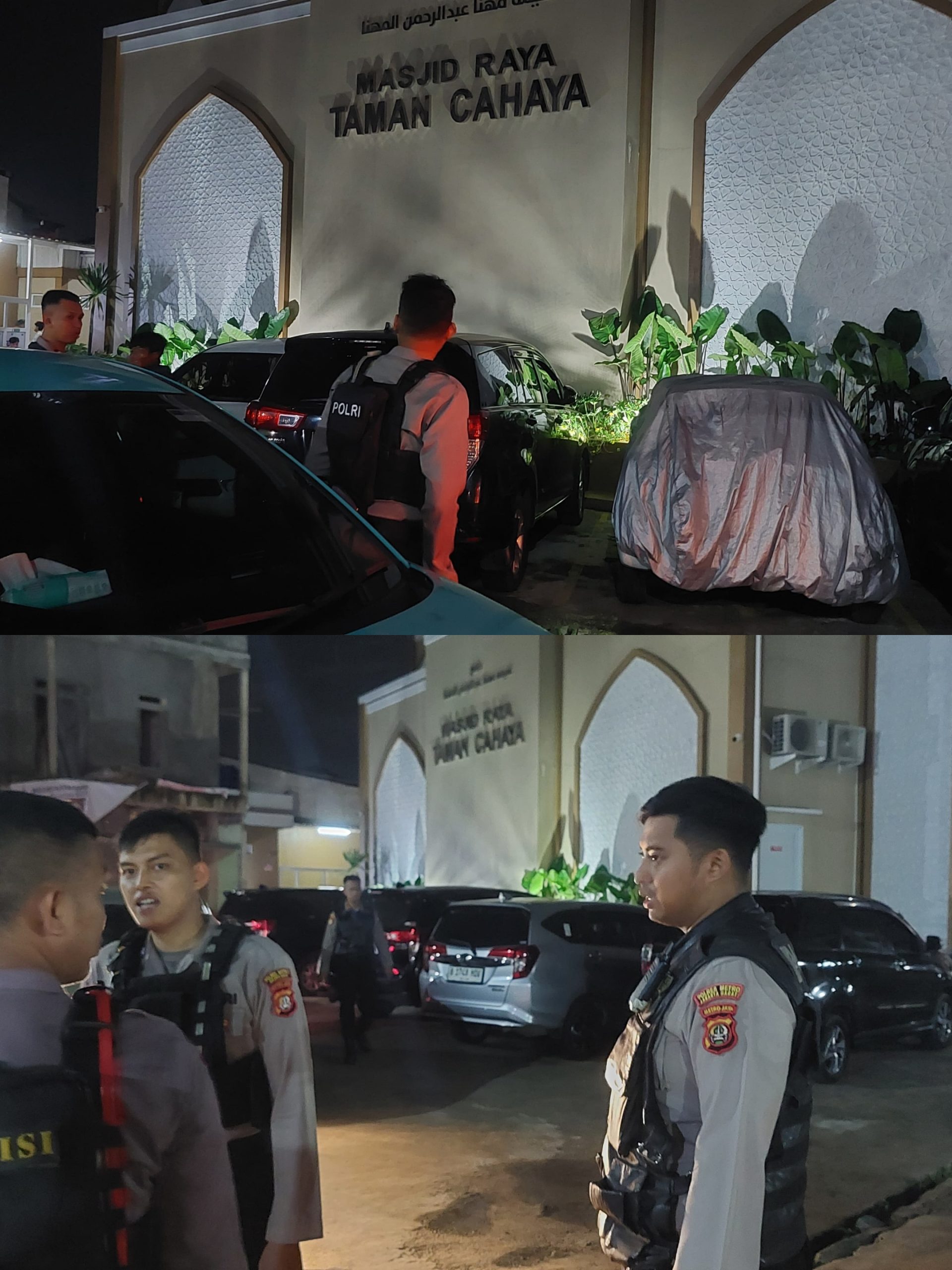 Patroli Perintis Presisi Samapta Jakbar Amankan Salat Tarawih di Masjid Raya Taman Cahaya