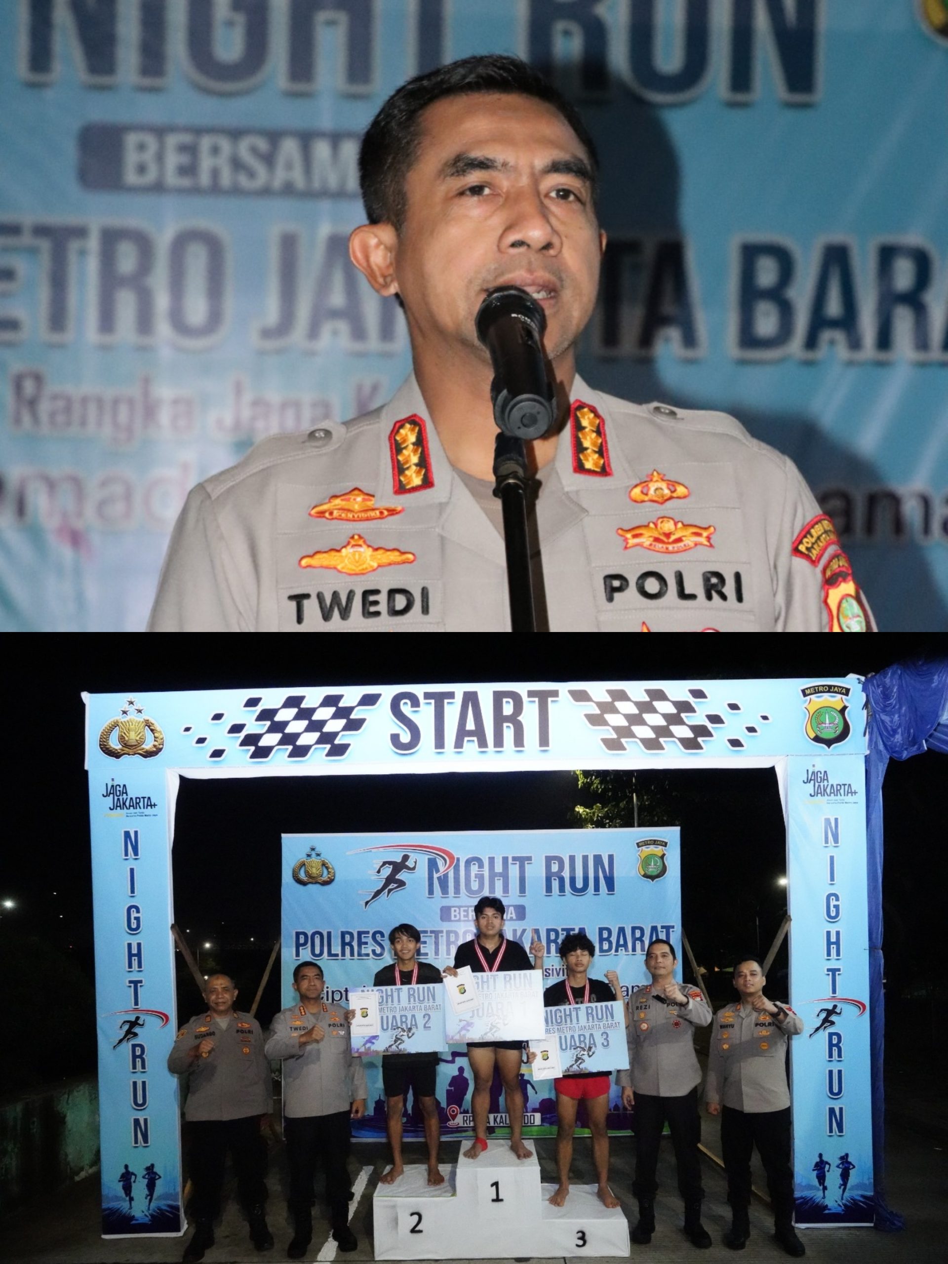 Night Run Kalijodo Meriah, Polres Jakbar Ajak Remaja Jauhi Tawuran dan Balap Liar