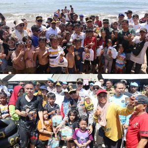 Polda Banten Terapkan One Way, serta Imbau Keselamatan Pengunjung Wisata Pantai