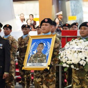 Kasad Pimpin Pelepasan Tiga Jenazah Prajurit TNI Satgas UNIFIL