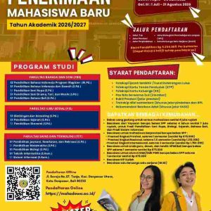 UPMI Bali Buka PMB 2026/2027, Biaya Bisa Dicicil