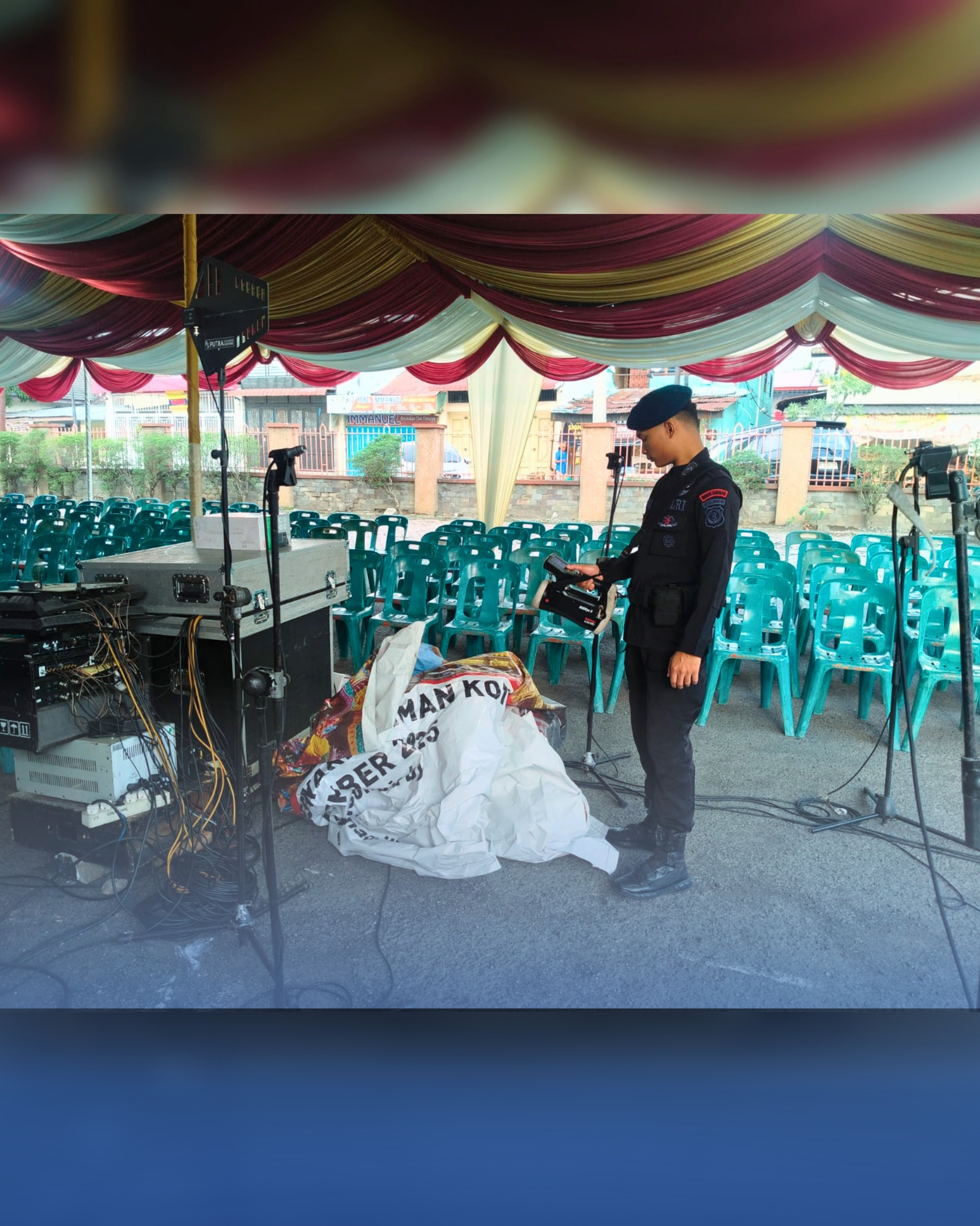 Pastikan Ibadah Aman, Tim Gegana Sterilisasi Gereja Prioritas di Wilayah Medan