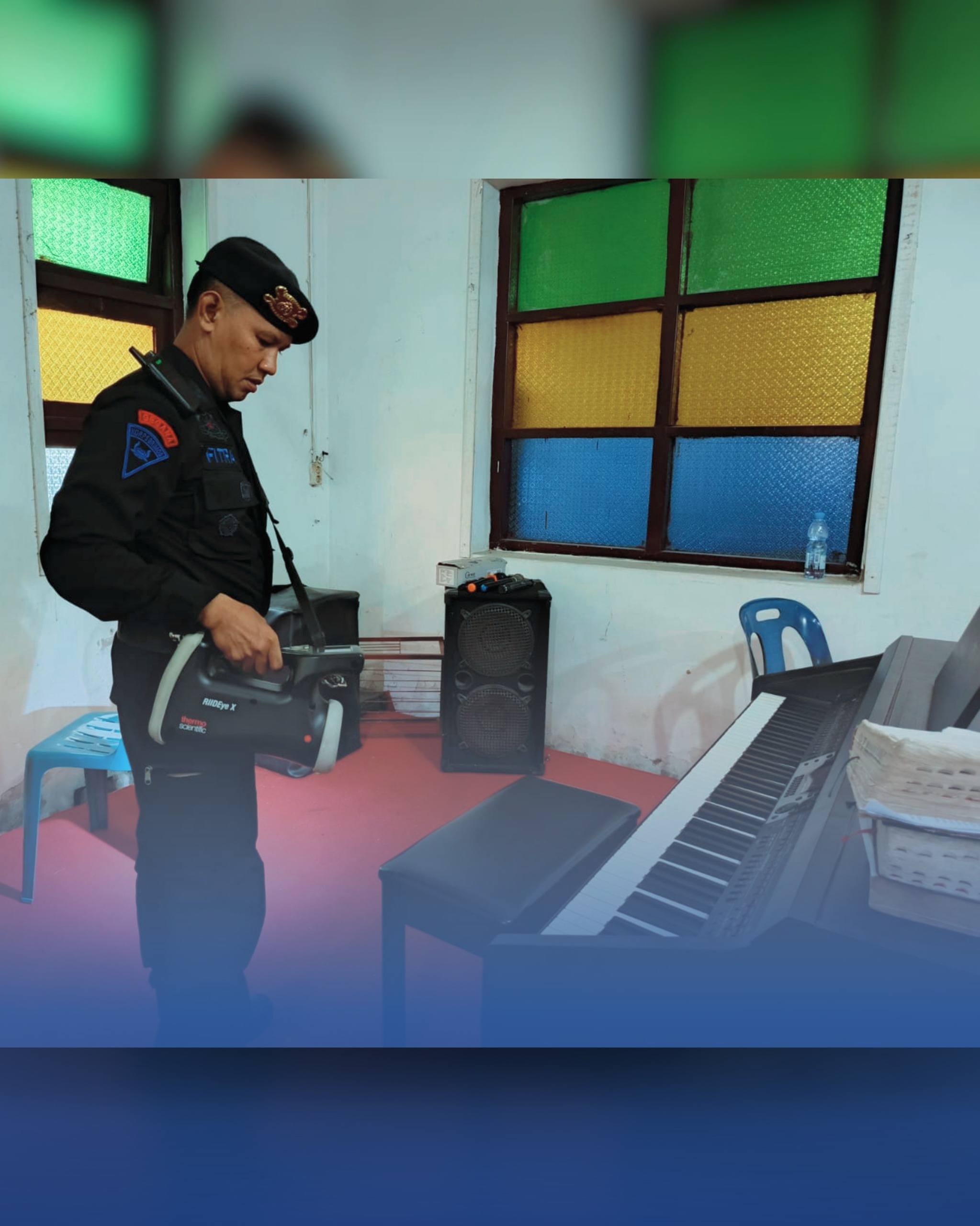 Hadir Beri Rasa Tenang, Tim Gegana Sterilisasi Gereja di Lubuk Pakam