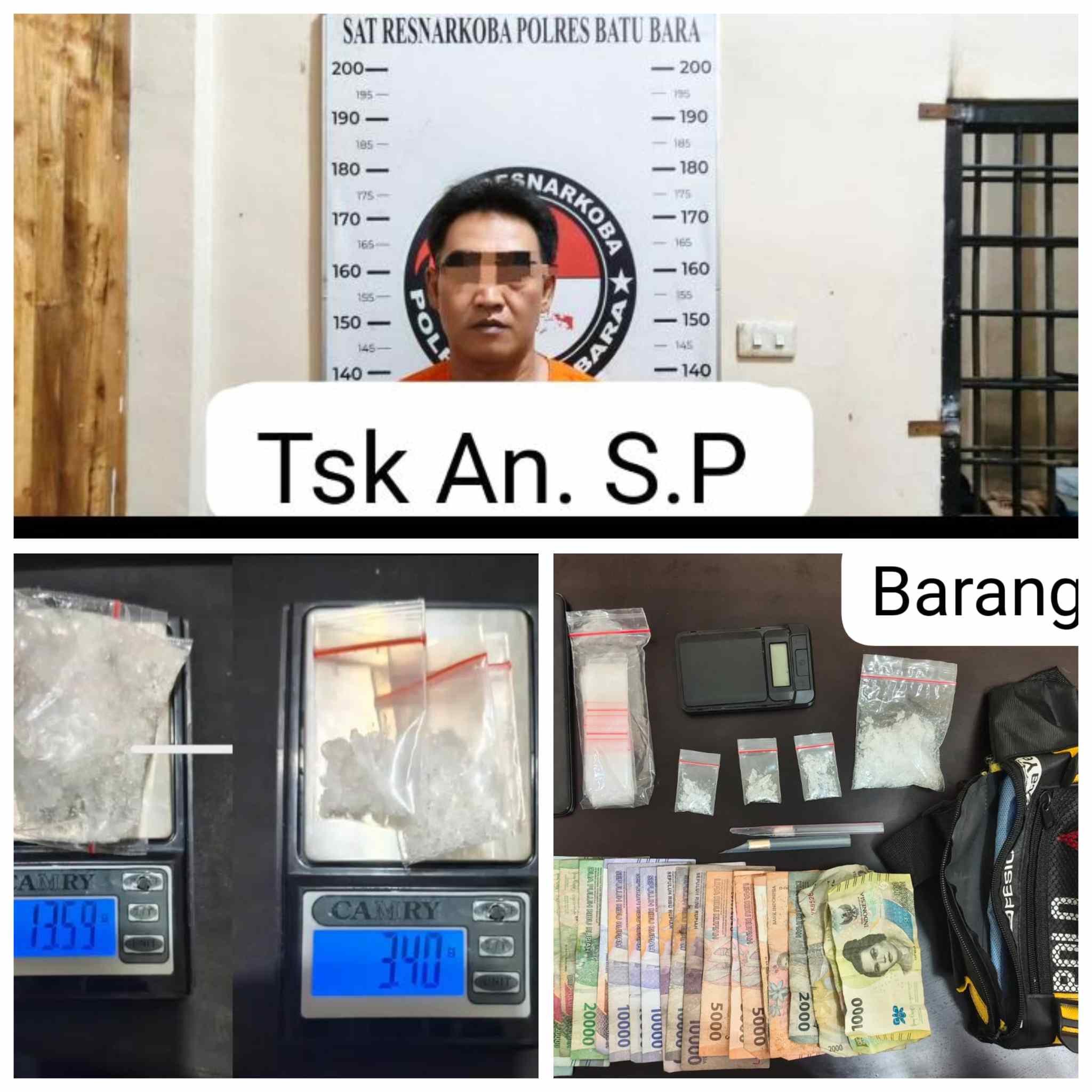 Polres Batu Bara Ungkap Peredaran Sabu di Sei Balai, Sita 16,99 Gram dari Tersangka