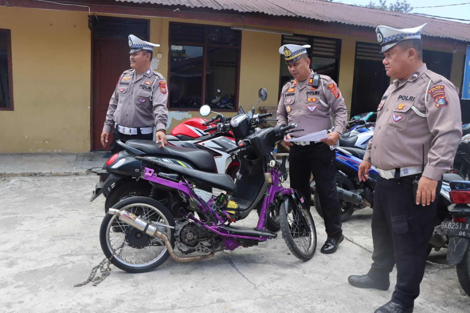 Polres Binjai Amankan 14 Unit Sepeda Motor Terlibat Aksi Balap Liar dan Begal