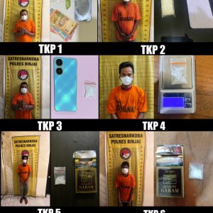 Dalam Sepekan, 6 (Enam) Pengedar Narkoba diringkus Polres Binjai
