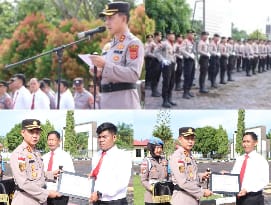 Hari Kesadaran Nasional, Kapolres Aceh Singkil Beri Penghargaan kepada Personel Berprestasi