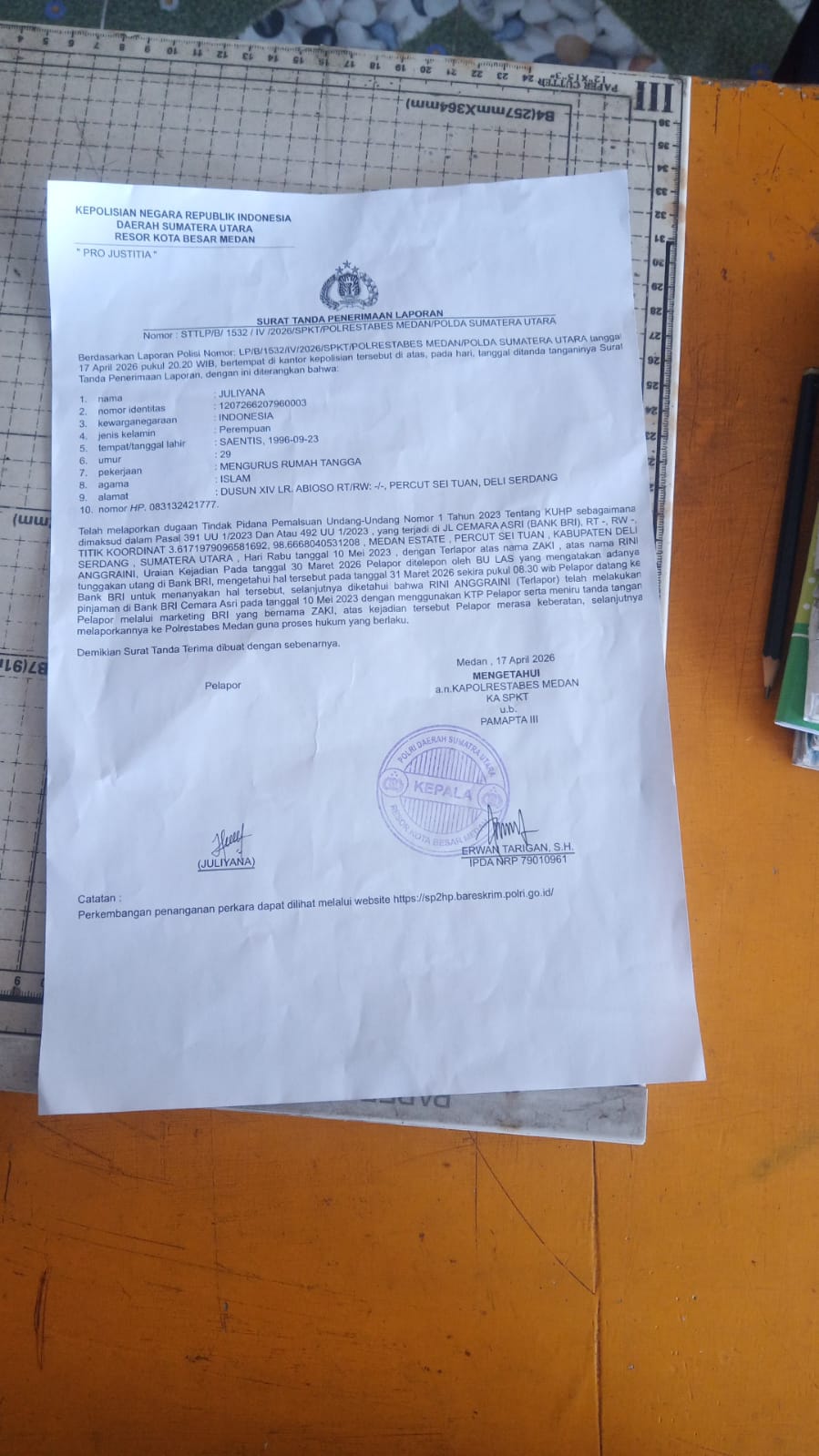 Diduga Bank BRI Unit Cemara Asri ” Lalai Dalam Memverifikasi Data Pengajuan Pinjaman ” Penggiat Sosial Angkat Bicara