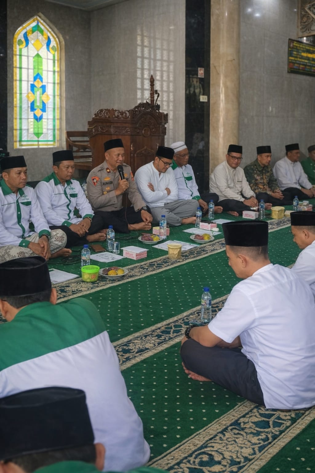 Kapolsek Pancur Batu,Kompol Junaidi Hadiri Istigosah Akbar  Wilayah : Serukan Kekuatan Doa Jaga Kamtibmas