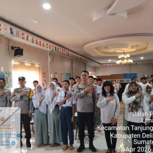 Cegah Kenakalan Remaja dan Penyalahgunaan Narkoba, Kapolsek Tanjung Morawa Edukasi Pelajar di Sekolah Yayasan Nur Azizi