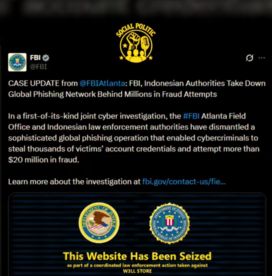 Polri – FBI Bongkar Sindikat Siber W3LL. Store, Pemuda Kupang Jadi Otaknya