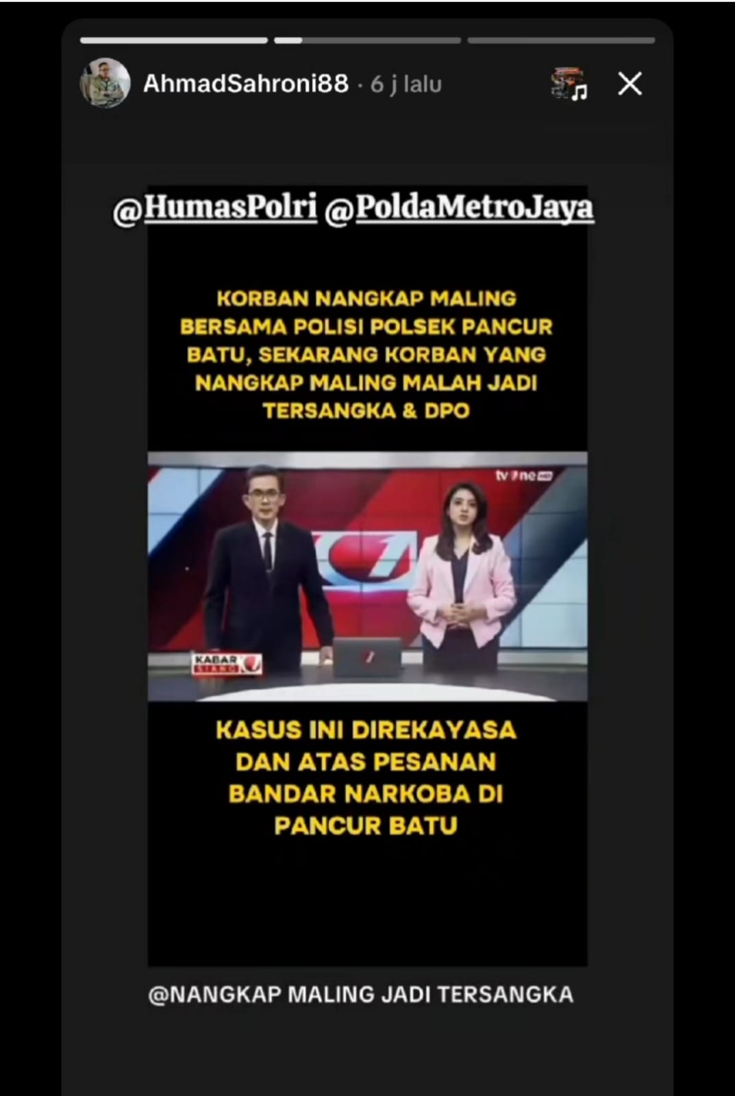 Gawat! Wakil Ketua Komisi III DPR RI Ahmad Sahroni Kembali Soroti Kasus Korban Pencurian Jadi Tersangka di Polrestabes Medan