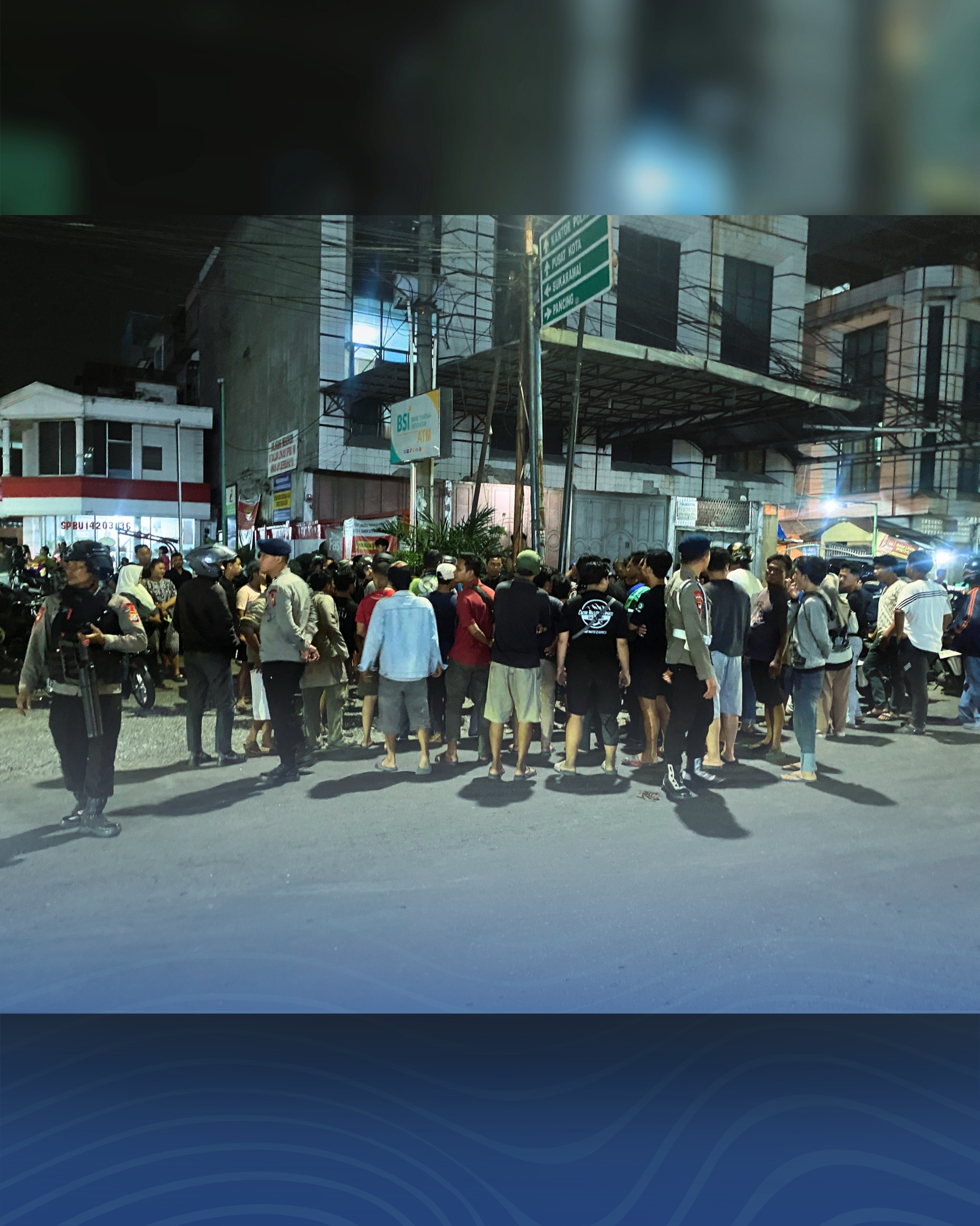 Patroli Blue Light Satuan Brimob Polda Sumut Sigap Redam Keributan Akibat Laka Lantas di Medan, Situasi Memanas Berhasil Dikendalikan