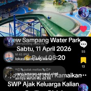 Dalam Hitungan Jam Vidio Kolam Sampang Water Park Yang Jernih Ditonton Ribuan Nitizen dan Ratusan Komentar
