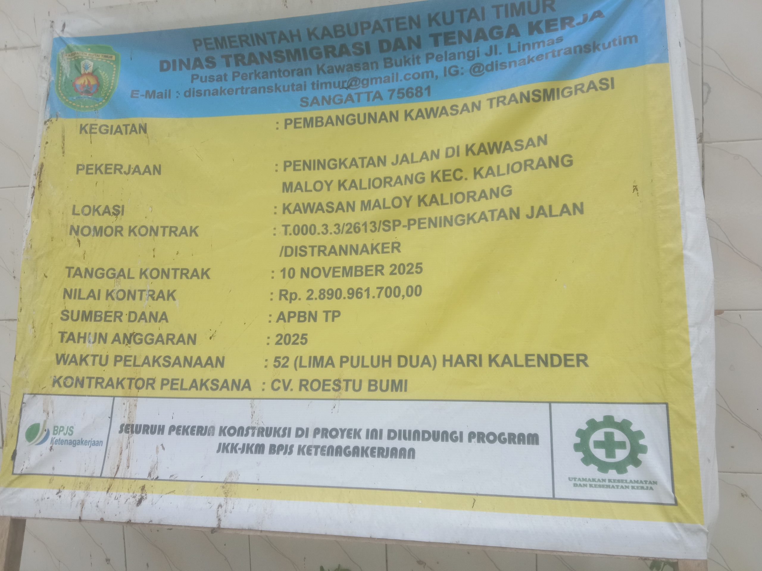 PENINGKATAN JALAN DI KAWASAN MALOY MENJADI SOROTAN, MUTU PEKERJAAN ASAL – ASALAN