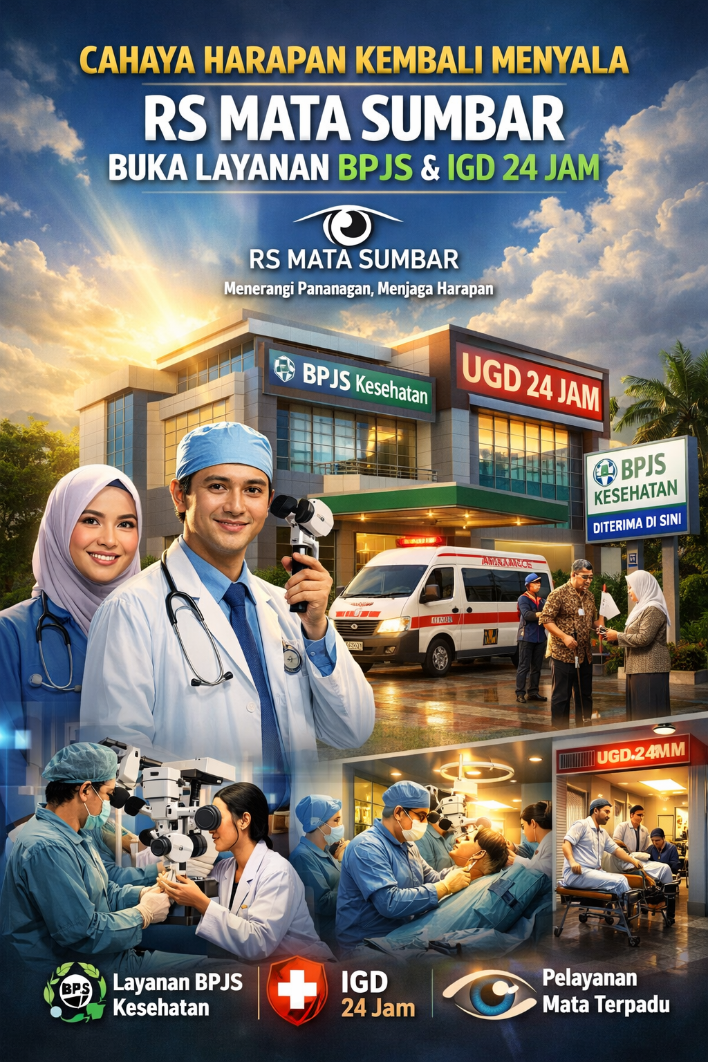 ποΈπ₯ CAHAYA HARAPAN KEMBALI MENYALA: RS MATA SUMBAR BUKA LAYANAN BPJS & IGD 24 JAM