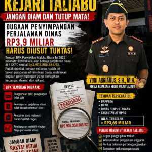 Rakyat Menunggu Nyali Kejari Taliabu Bongkar Dugaan Perjalanan Dinas Rp3,9 Miliar