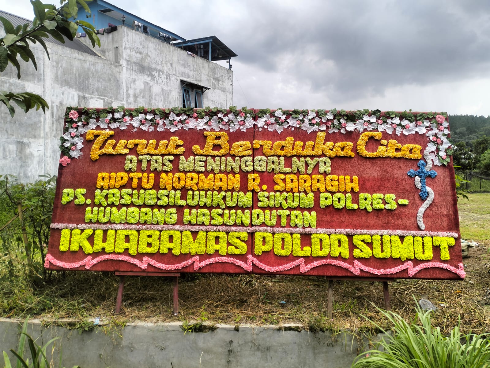 IKABHAMAS Polda Sumut Berdukacita Ps. kasubsiluhkum Polres Humbahas Aiptu Norman Ray Saragih Meninggal Dunia Karena Sakit